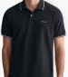 Men T-Shirts Tipping.Rugger Black Cotton GANT