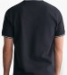 Men T-Shirts Tipping.Rugger Black Cotton GANT