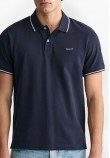 Men T-Shirts Tipping.Rugger DarkBlue Cotton GANT