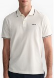 Men T-Shirts Tipping.Rugger White Cotton GANT