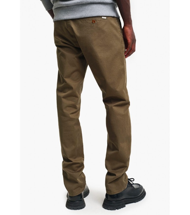 Ανδρικά Παντελόνια Twill.Chino.Br Καφέ Βαμβάκι GANT