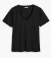 Women T-Shirts - Tops Vn.Shield Black Cotton GANT