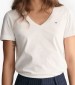 Women T-Shirts - Tops Vn.Shield White Cotton GANT