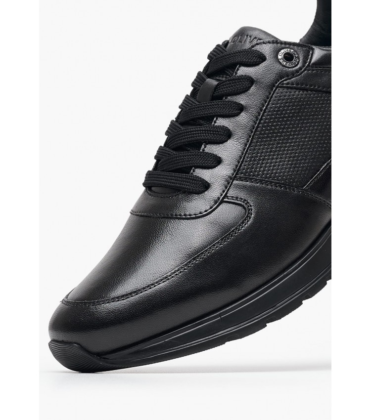 Men Casual Shoes 13650 Black Leather S.Oliver