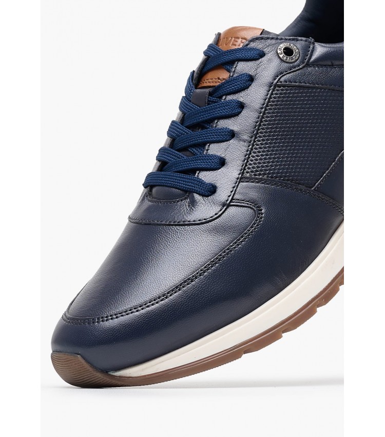 Men Casual Shoes 13650 Blue Leather S.Oliver