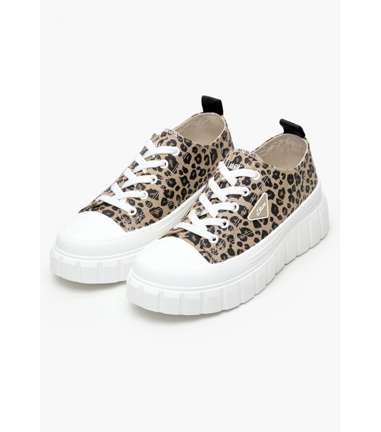 Γυναικεία Παπούτσια Casual 23655 Leopard Ύφασμα S.Oliver