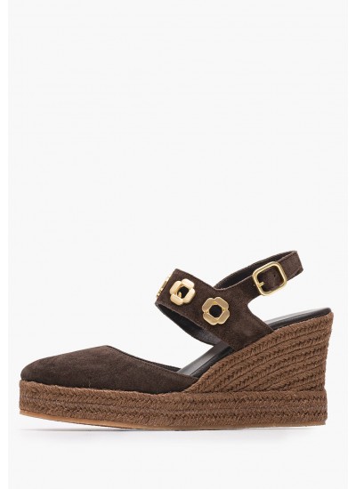 Women Espadrilles C.102 Brown Buckskin Komis and Komis