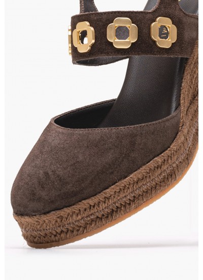 Women Espadrilles C.102 Brown Buckskin Komis and Komis