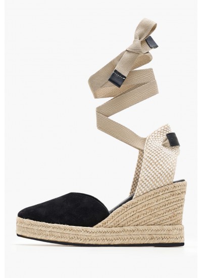 Women Espadrilles C.103 Black Buckskin Komis and Komis