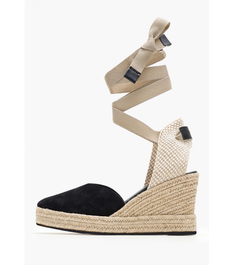 Women Espadrilles C.103 Black Buckskin Komis and Komis