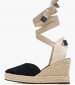 Women Espadrilles C.103 Black Buckskin Komis and Komis