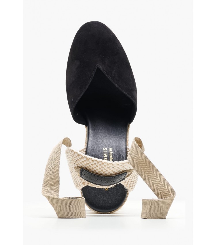 Women Espadrilles C.103 Black Buckskin Komis and Komis