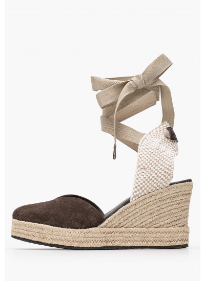 Women Espadrilles C.103 Brown Buckskin Komis and Komis