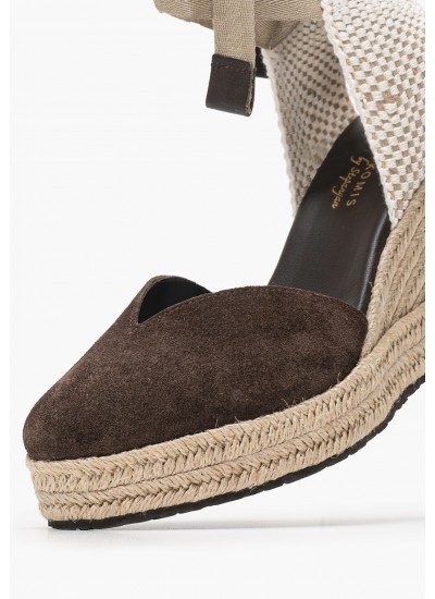 Women Espadrilles C.103 Brown Buckskin Komis and Komis