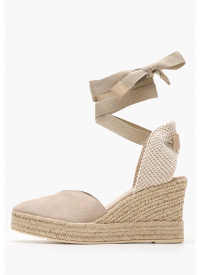 Women Espadrilles C.103 Beige Buckskin Komis and Komis