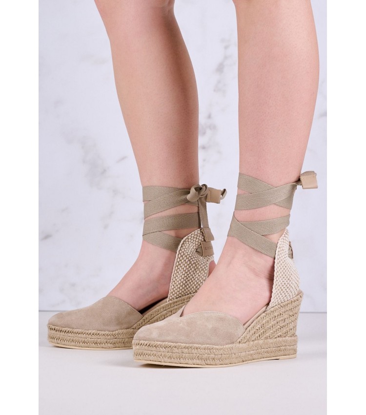 Women Espadrilles C.103 Beige Buckskin Komis and Komis