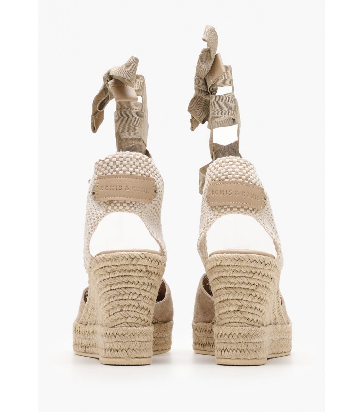 Women Espadrilles C.103 Beige Buckskin Komis and Komis