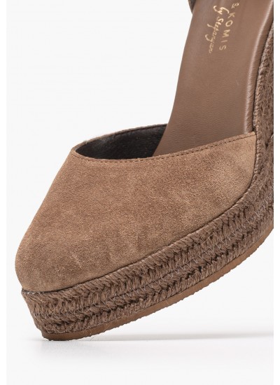 Women Espadrilles C.102 Brown Buckskin Komis and Komis