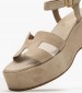 Women Platforms Low C.206 Beige Leather Komis and Komis