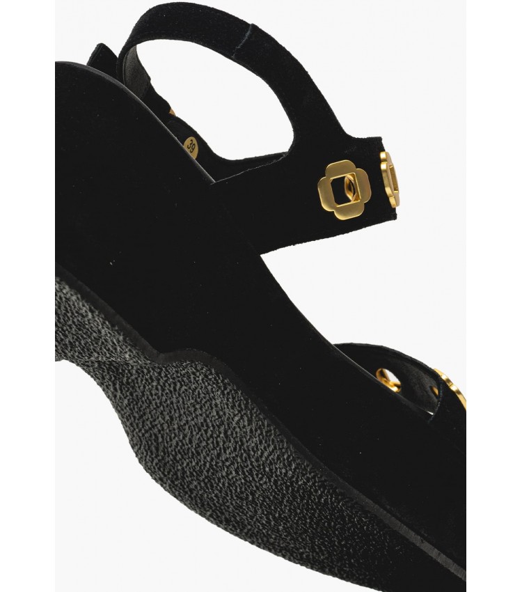 Women Platforms Low C.210 Black Buckskin Komis and Komis