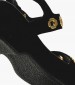 Women Platforms Low C.210 Black Buckskin Komis and Komis