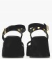 Women Platforms Low C.210 Black Buckskin Komis and Komis