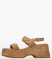 Women Platforms Low C.210 Beige Buckskin Komis and Komis