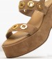 Women Platforms Low C.210 Beige Buckskin Komis and Komis