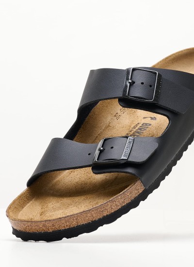 Γυναικεία Flats Gizeh.Big.Buckle Μαύρο Δέρμα Birkenstock