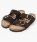 Γυναικεία Flats Arizona.Leve Καφέ Δέρμα Καστόρι Birkenstock