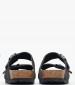 Γυναικεία Flats Arizona.Lv Μαύρο Δέρμα Καστόρι Birkenstock