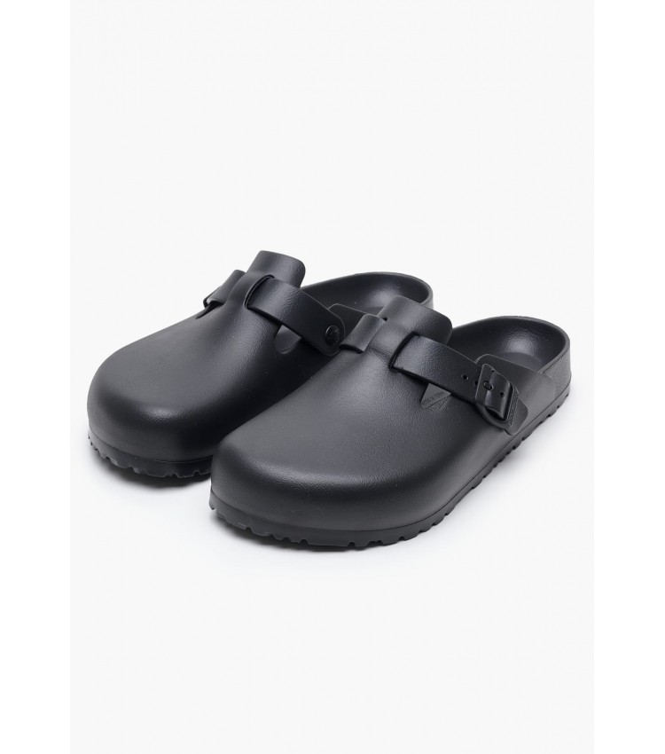 Men Flip Flops & Sandals Boston.Pl Black Rubber Birkenstock