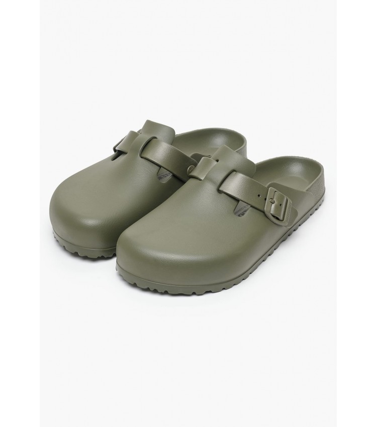 Men Flip Flops & Sandals Boston.Pool Khaki Rubber Birkenstock