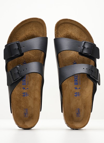 Γυναικεία Flats Gizeh.Big.Buckle Μαύρο Δέρμα Birkenstock