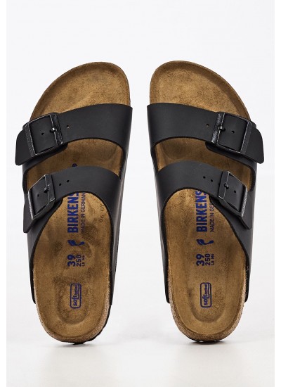 Women Flats Sfb.Arizona Black ECOleather Birkenstock