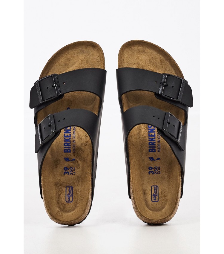 Γυναικεία Flats Sfb.Arizona Μαύρο ECOleather Birkenstock