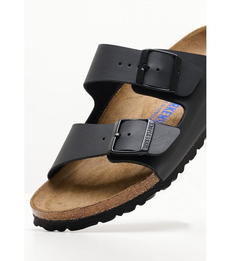 Γυναικεία Flats Sfb.Arizona Μαύρο ECOleather Birkenstock