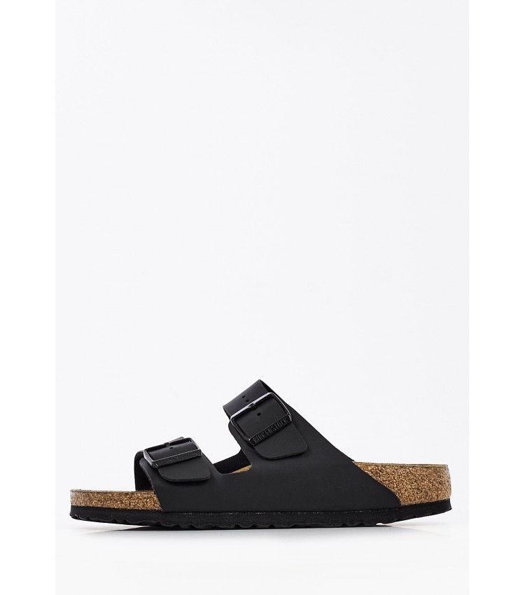 Γυναικεία Flats Sfb.Arizona Μαύρο ECOleather Birkenstock