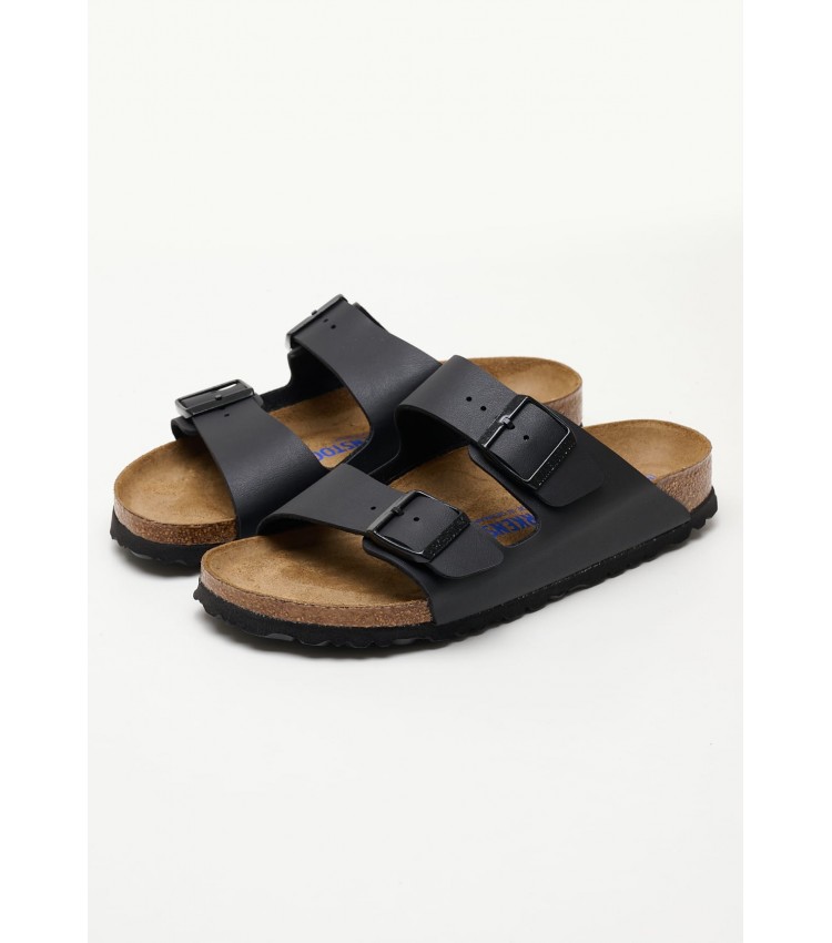 Γυναικεία Flats Sfb.Arizona Μαύρο ECOleather Birkenstock