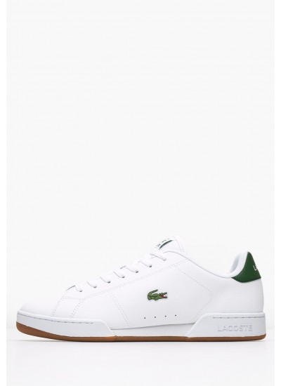 Ανδρικά Παπούτσια Casual Carnaby.Cup Άσπρο Δέρμα Lacoste