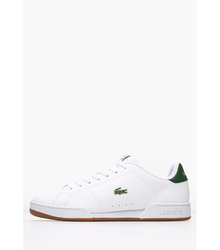 Ανδρικά Παπούτσια Casual Carnaby.Cup Άσπρο Δέρμα Lacoste