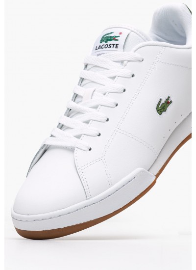 Ανδρικά Παπούτσια Casual Carnaby.Cup Άσπρο Δέρμα Lacoste