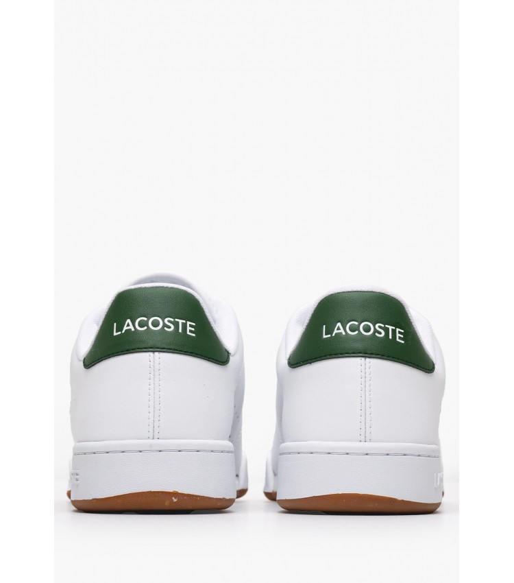 Ανδρικά Παπούτσια Casual Carnaby.Cup Άσπρο Δέρμα Lacoste