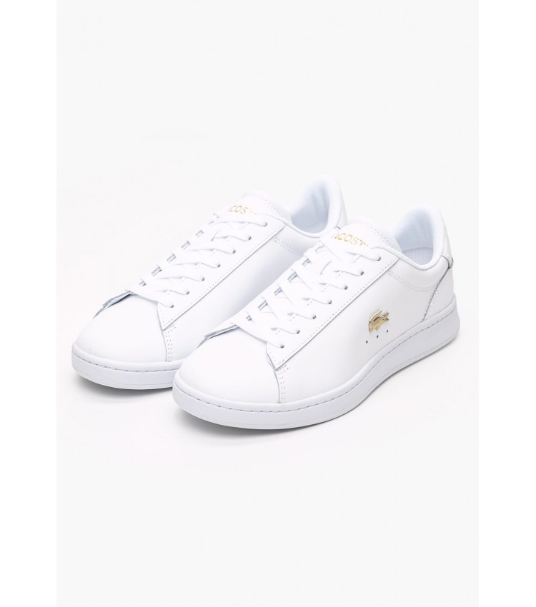 Γυναικεία Παπούτσια Casual Carnaby2.24 Άσπρο Δέρμα Lacoste