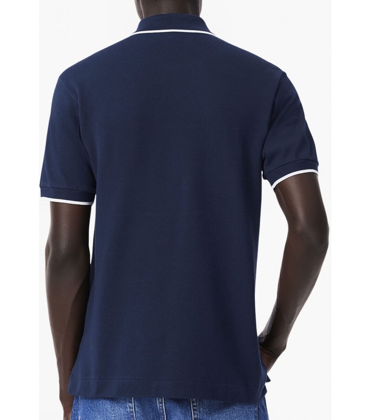 Men T-Shirts PH9838 DarkBlue Cotton Lacoste