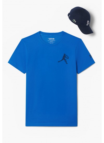 Men T-Shirts TH1044.Set Blue Cotton Lacoste