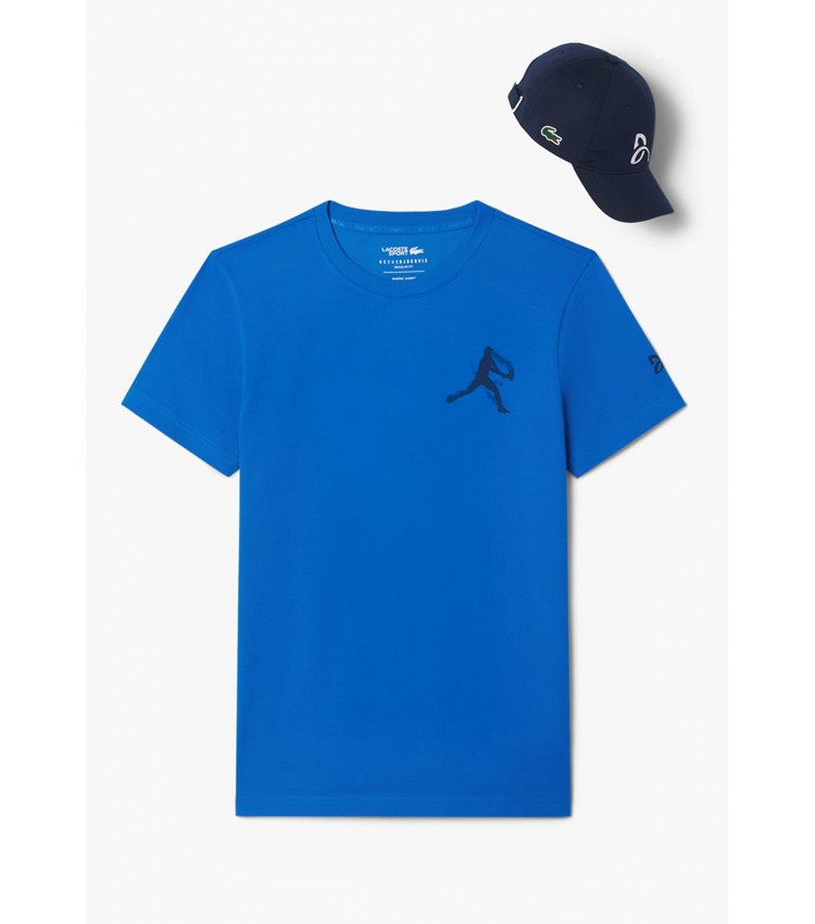 Men T-Shirts TH1044.Set Blue Cotton Lacoste