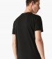 Men T-Shirts TH6709 Black Cotton Lacoste