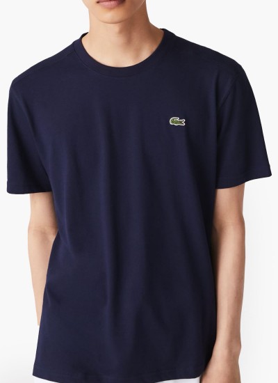 Men T-Shirts AH1951 DarkBlue Cotton Lacoste