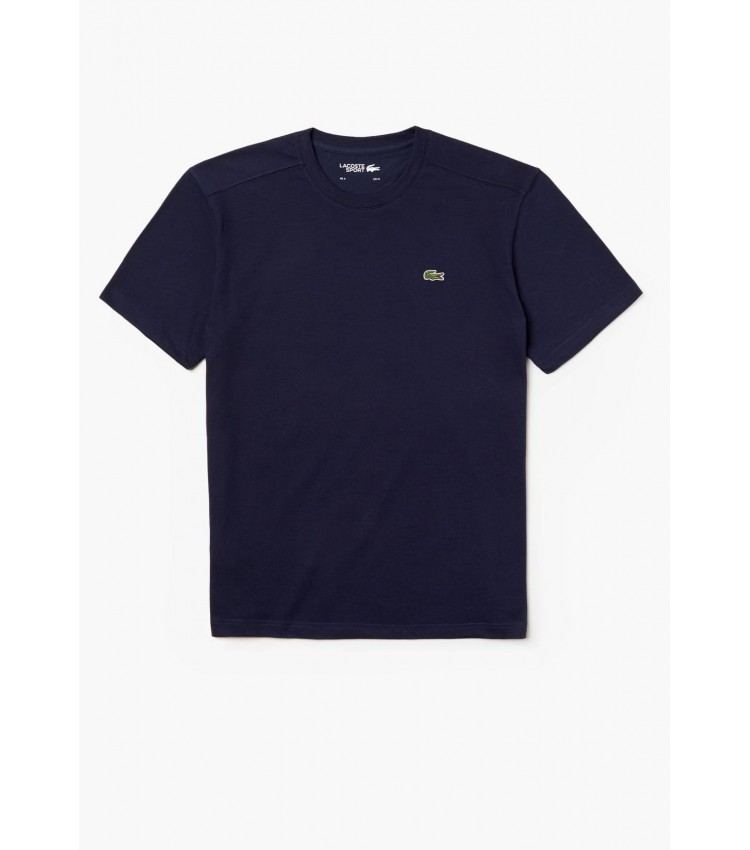 Men T-Shirts TH7618 DarkBlue Cotton Lacoste